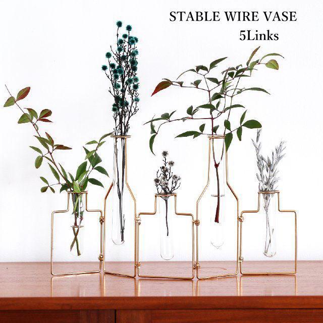 一輪挿し 花瓶 ガラス フラワーベース ステイブル ワイヤー ベース 5 ゴールド Stable Wire Vase5 Gold Stable Wire Vase5 Gold インテリアショップnorthern Line 通販 Yahoo ショッピング