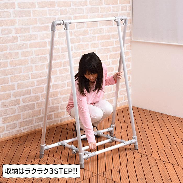 軽量アルミ製A型伸縮室内布団干し 2枚用 日本製 花粉症や梅雨時に 通気性抜群 布団干し 室内 室内物干し 洗濯物干し 部屋干し　爆買の画像