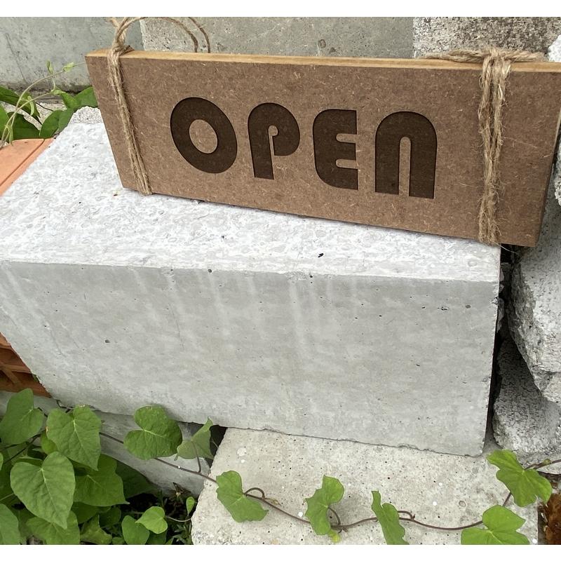 オープン クローズ 両面 看板 おしゃれな 木製 プレート OPEN CLOSED