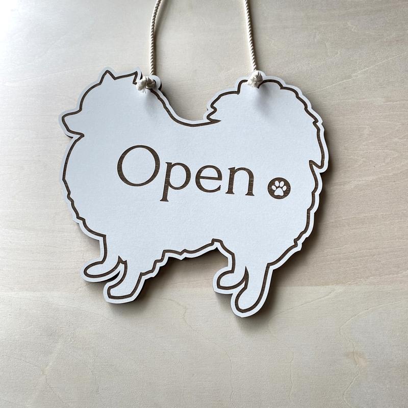 犬シルエット オープン＆クローズ看板 おしゃれな 木製 プレート OPEN CLOSED  両面 ショップサイン トイプードル ポメラニアン ダックス フレンチブルドッグ｜n-lighting｜08