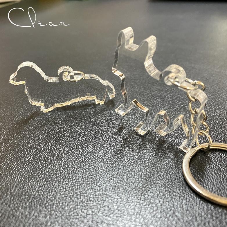 犬の形状アクリルキーホルダー うちの子 アクリルキーホルダー ペット 写真入り 50mm 80mm