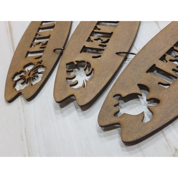 ハンドメイド 選べる3デザイン サーフボード型 トイレプレート ハワイアン調 サインプレート Hawaii 期間限定特別価格 壁掛け Mdf板 手作り雑貨 アンティーク仕上げ