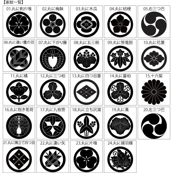 ハンドメイド 家紋 オリジナル彫刻タイル 人気の家紋24種 和風タイル