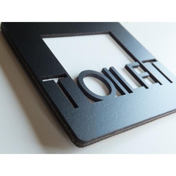 ハンドメイド おしゃれな トイレ バスルーム プレート 選べるブラック