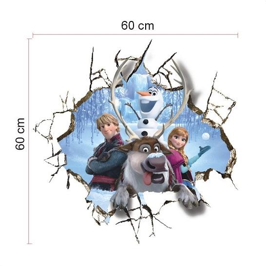 ウォールステッカー アナと雪の女王 3d壁シール ディズニー アニメ かわいい アナ雪 オラフ 模様替え 送料無料 1421 N M 通販 Yahoo ショッピング
