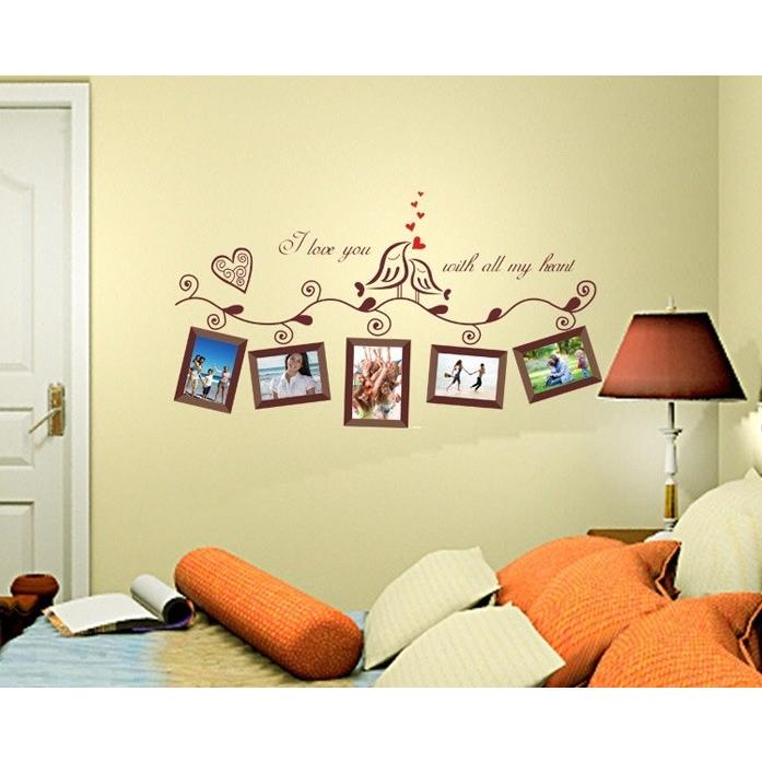 ウォールステッカー 小鳥とフォトフレーム 壁シール ハート 壁がアルバムに 茶色の写真枠 格安 送料無料 N74nehf4y8 N M 通販 Yahoo ショッピング