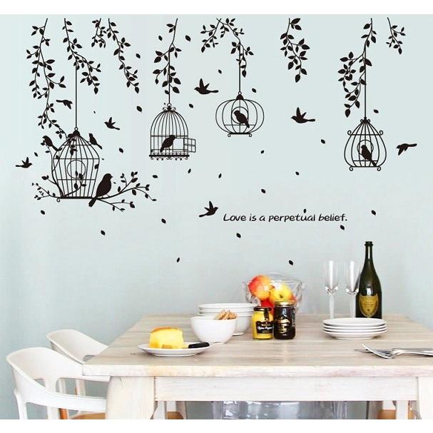 ウォールステッカー つたと4種の鳥かご 壁紙シール モノトーン 北欧 カフェ風 永遠の愛 送料無料 P1xy1wygk4 N M 通販 Yahoo ショッピング