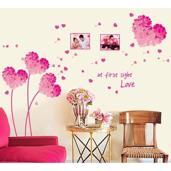 ウォールステッカー ハートの花 ピンク フォトフレーム 壁紙シール Love 一目ぼれ 送料無料 P2eg2hze5g N M 通販 Yahoo ショッピング
