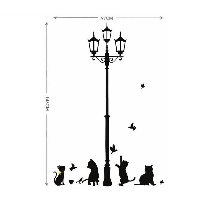 ウォールステッカー 黒猫 四匹 街灯 壁シール シルエット風 小鳥 オシャレな 動物 送料無料 Zt8xjt5ukd N M 通販 Yahoo ショッピング