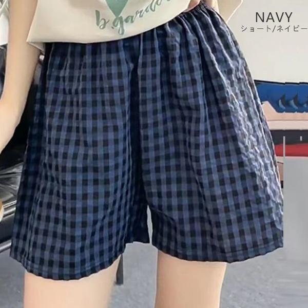 ルームウェア レディース 夏 ワイドパンツ イージーパンツ チェック ウエストゴム 楽 快適 部屋着 ワンマイルウェア ロングパンツ ショートパンツ 送料無料 |  | 15