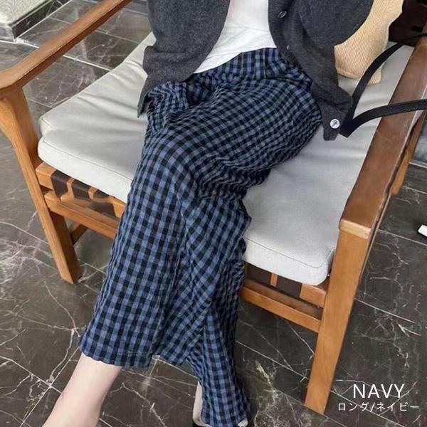 ルームウェア レディース 夏 ワイドパンツ イージーパンツ チェック ウエストゴム 楽 快適 部屋着 ワンマイルウェア ロングパンツ ショートパンツ 送料無料 |  | 08