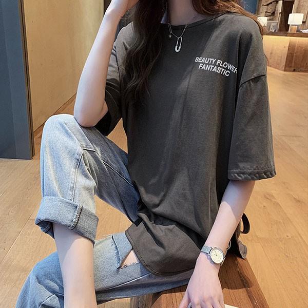 Tシャツ レディース ビッグシルエット 半袖 カットソー オーバーサイズ ゆったり トップス 春 夏 30代 40代 メール便のみ送料無料1 C Ltop 325 N Mart 通販 Yahoo ショッピング