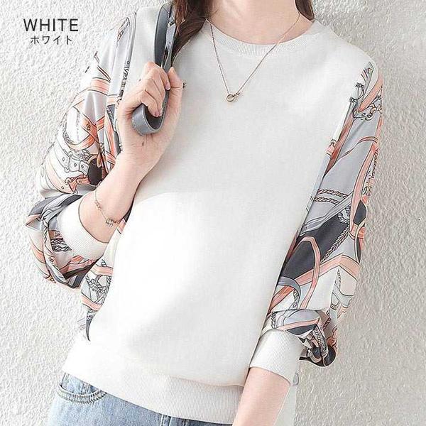 トップス レディース カットソー スカーフ柄 ドルマンスリーブ