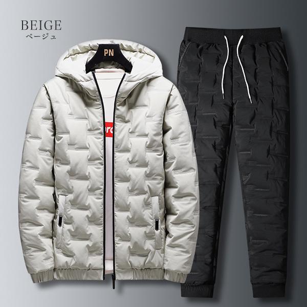 中綿ジャケット パンツ メンズ セットアップ セット 中綿 防寒 暖かい