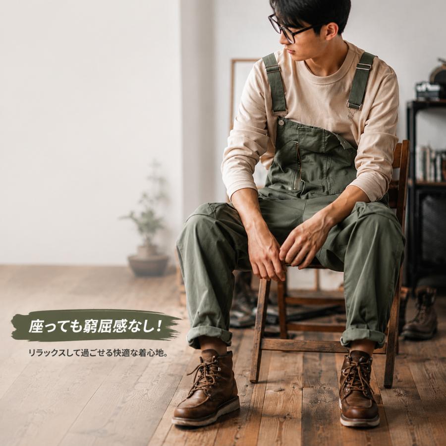 オーバーオール メンズ 大きいサイズ オールシーズン S-3XL サロペット
