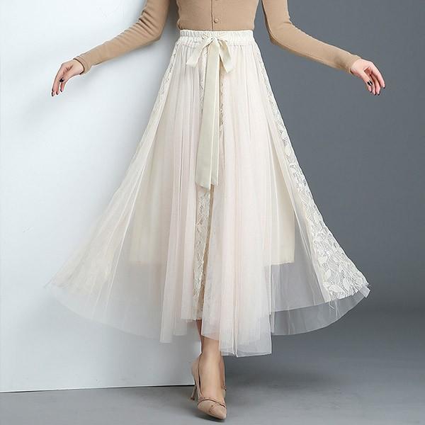 スカート レディース ロング チュール マキシ 30代 40代 50代 コーデ ルック 春 夏 秋 冬 フレア 体型 カバー メール便のみ送料無料2 5月1日から10日入荷予定 C Skt 040 N Mart 通販 Yahoo ショッピング