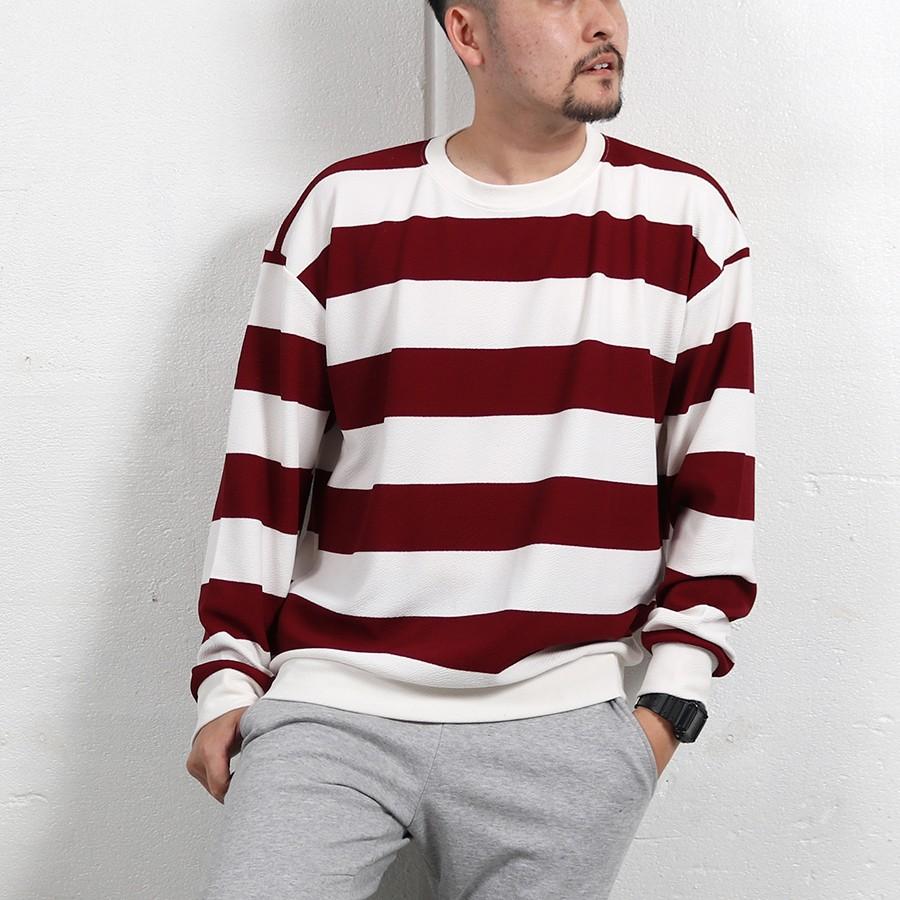 カットソー メンズ 長袖 ボーダー 春 夏 長袖t ロンt Tシャツ ジャカード ジャガード ブラック ワイン イエロー ネイビー メール便 送料無料 K Lt 002 N Mart 通販 Yahoo ショッピング