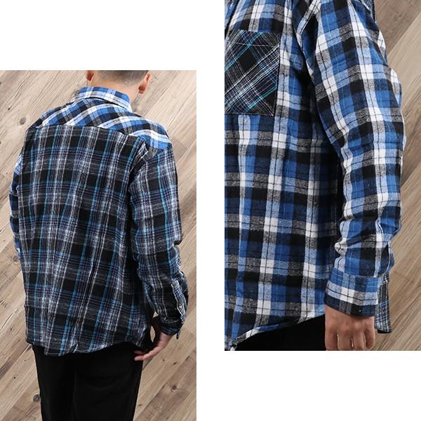 ビッグシルエット チェックシャツ メンズ 長袖 ネルシャツ ビッグシャツ メンズシャツ 黒 赤 青 メール便送料無料 S Lsh N Mart 通販 Yahoo ショッピング