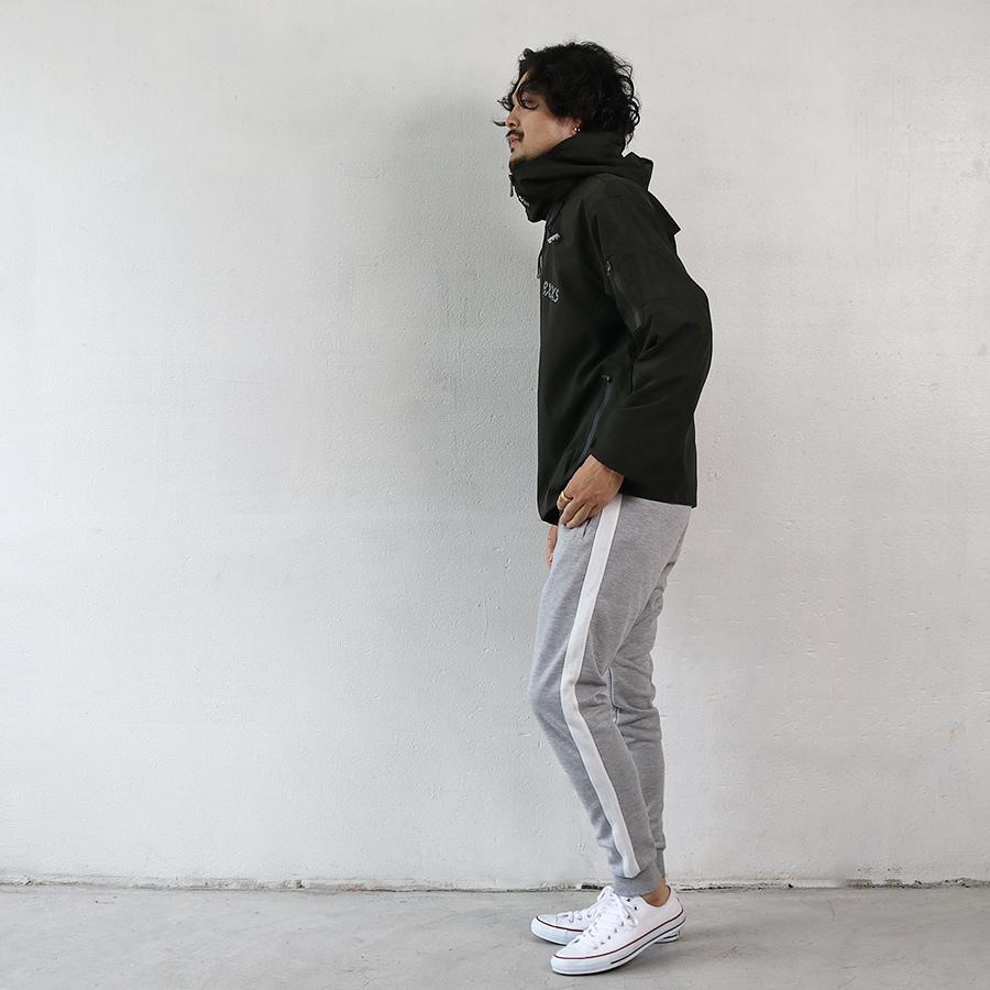 スウェットパンツ メンズ ボトムス サイドライン ポンチ 黒 グレー チャコール イージー ジョガー スキニー スリム 細身 リラックス メール便 S Pts N Mart 通販 Yahoo ショッピング