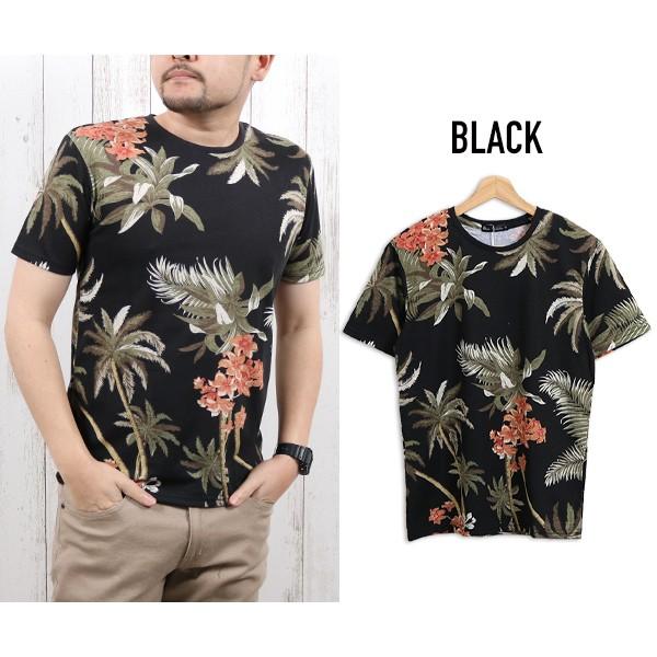 Tシャツ メンズ 半袖tシャツ 花柄 プリント 総柄 ボタニカル おしゃれ カジュアル サーフ メール便のみ送料無料2 S Ts N Mart 通販 Yahoo ショッピング