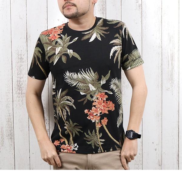 Tシャツ メンズ 半袖tシャツ 花柄 プリント 総柄 ボタニカル おしゃれ カジュアル サーフ メール便のみ送料無料2 S Ts N Mart 通販 Yahoo ショッピング