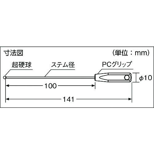 ＳＫ ボールギャップゲージ ステム径１．６ｍｍ 規格φ３．７ BTP-037  【114-3702】｜n-nishiki｜04