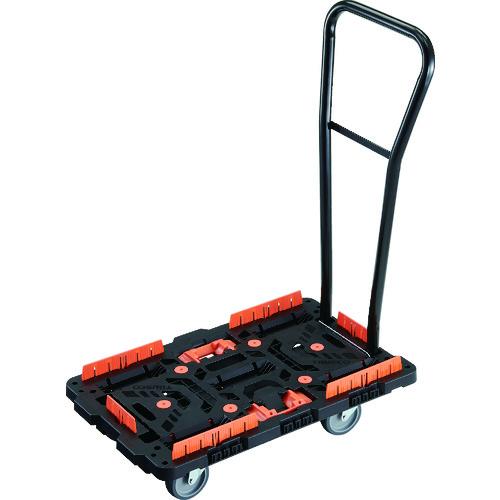 トラスコ中山 ＴＲＵＳＣＯ 連結式樹脂製平台車 ビートル ７００Ｘ４５０ 自在５輪 脱着式ハンドル付 柵 とめたろう付 BT700KJ5H-E100T