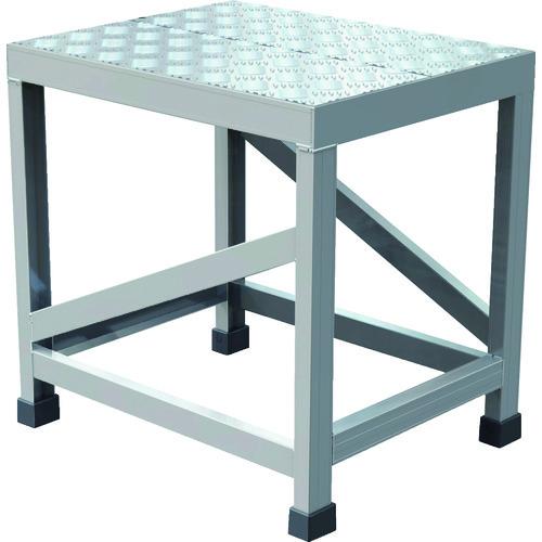 トラスコ中山 ＴＲＵＳＣＯ アルミ製溶接一体構造型作業台 縞板タイプ 一段（完成品） Ｗ５００×Ｄ４００×Ｈ５００ WTDBC-5450