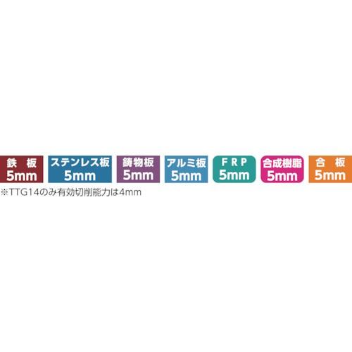 ＴＲＵＳＣＯ 超硬ステンレスホールカッター用センタードリル ６Ｘ６０ｍｍ TTG660  【352-2300】｜n-nishiki｜03