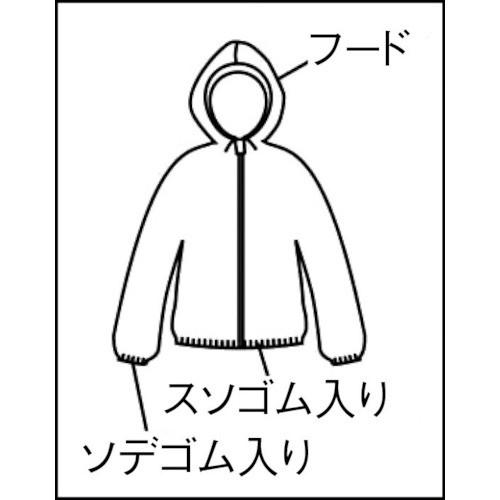 ＴＲＵＳＣＯ 不織布使い捨て保護服フード付ジャンバー ３Ｌサイズ TPC-F-3L  【363-1125】｜n-nishiki｜02