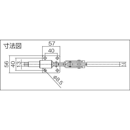 スーパー 横押し型トグルクランプ 全長：２９８ｍｍ 締付力：３ｋＮ TPX6F  【434-9067】｜n-nishiki｜02