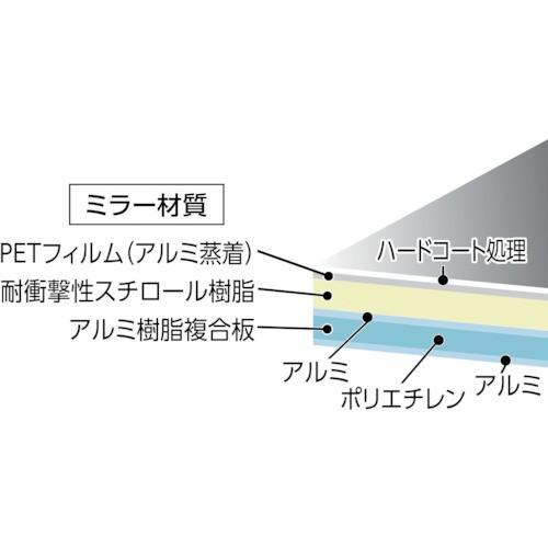 ＴＲＵＳＣＯ 軽量安全ミラー ２９５Ｘ４４０ｍｍ TMPE-3045  【472-0237】｜n-nishiki｜02