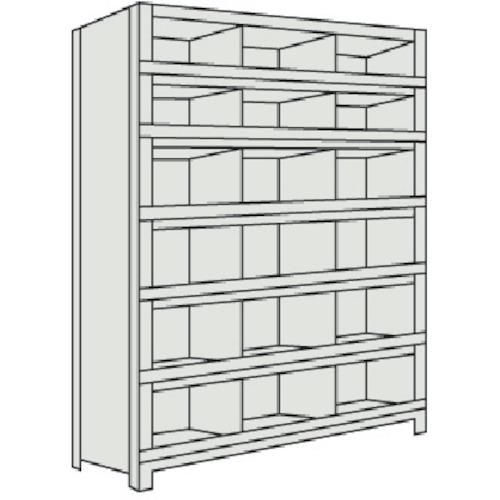 トラスコ中山 ＴＲＵＳＣＯ 軽量棚 縦仕切前当付 ８７５Ｘ３００Ｘ１８００ ３列６段 ネオグレー 63V-57 NG(ネオグレー)