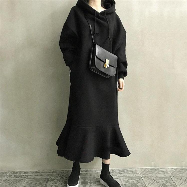日本の職人技 ワンピース レディース 秋冬 パーカー ゆったり ラウンドネック 無地 22 韓国東大門ファッション フリル おしゃれ きれいめ お出掛け Simbcity Net