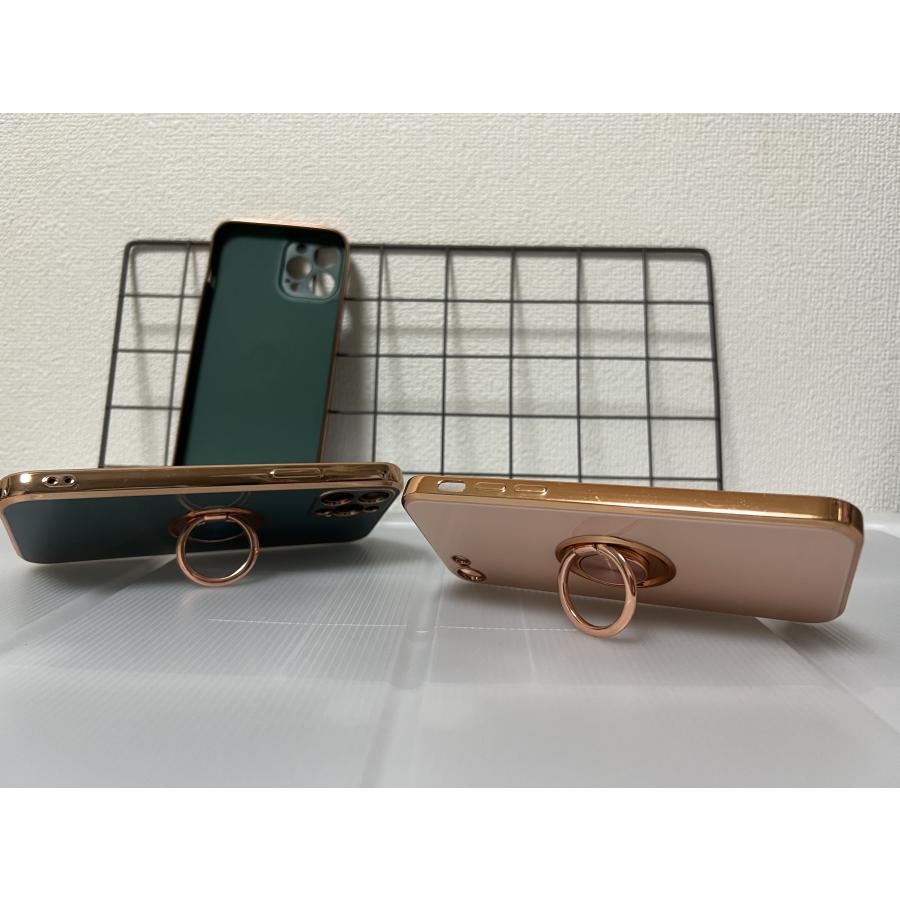 iPhone iPhone ケース ゴールドメッキリング 高見え かわいい