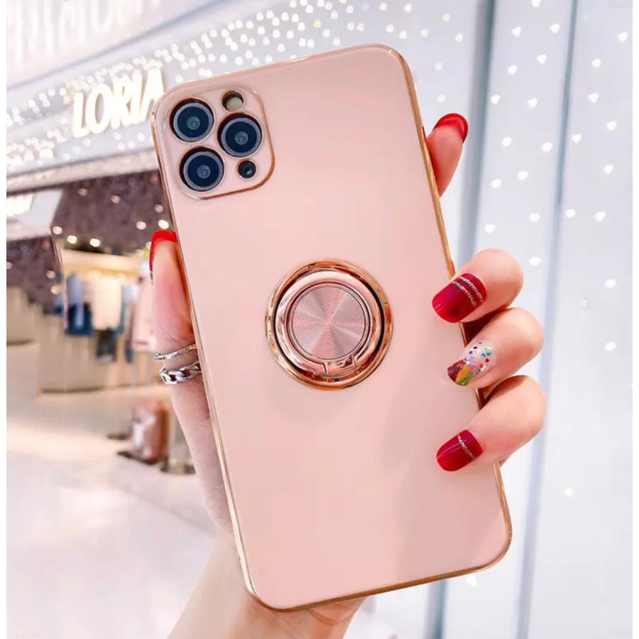 iPhone iPhone ケース ゴールドメッキリング 高見え かわいい