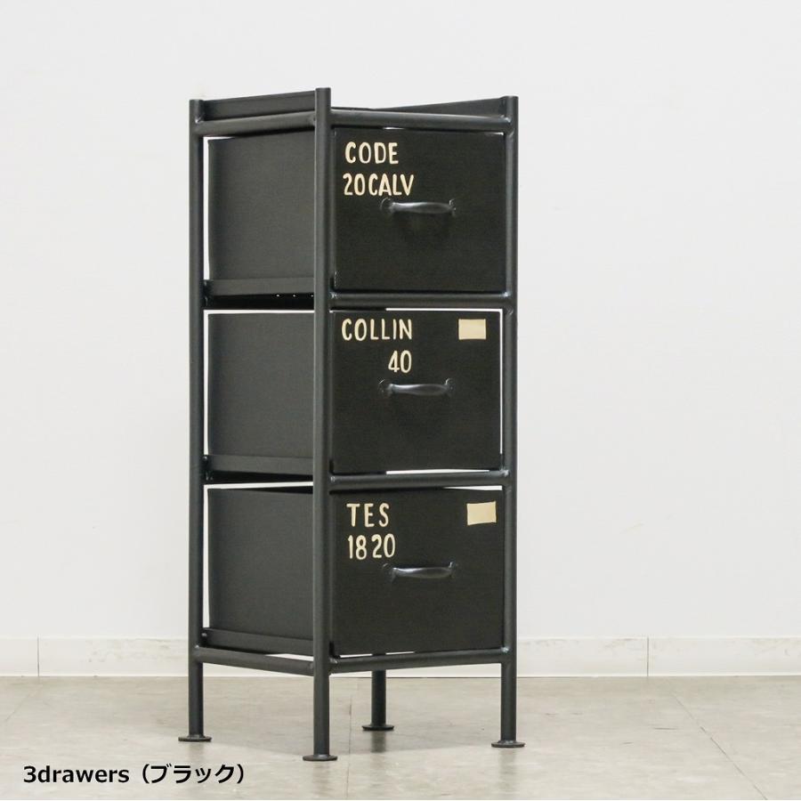 スチールチェスト 横スリムタイプ型 引出4杯 インダストリアル 男前 