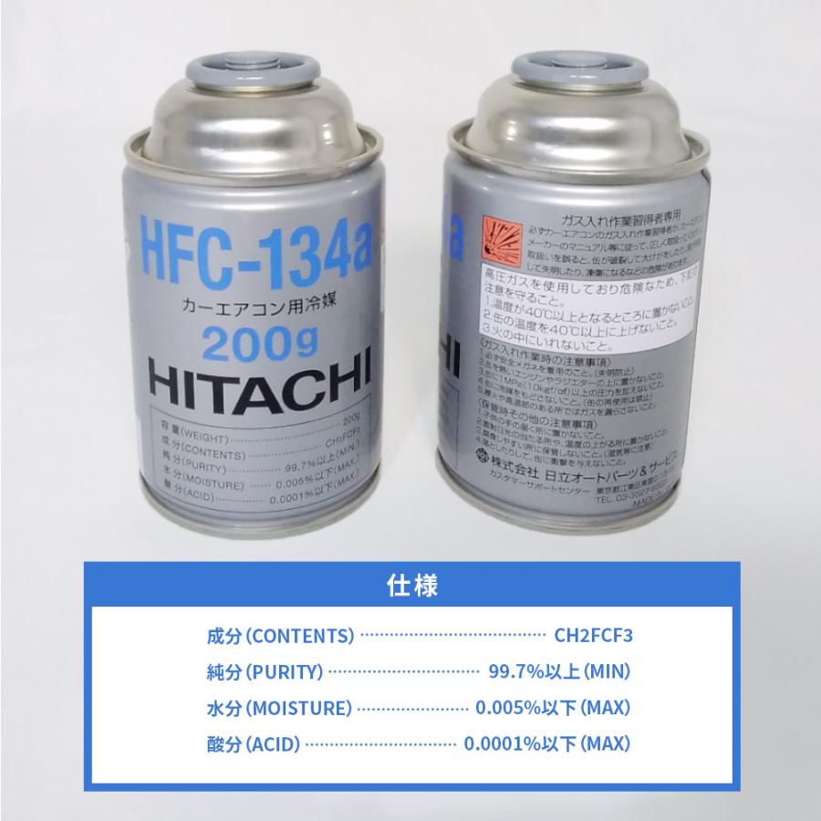 日立（HITACHI） エアコン ガス 134a HFC-134a 200g缶 【3本セット