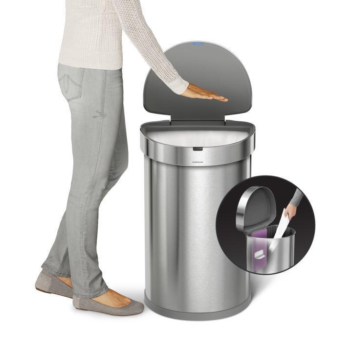 simplehuman（シンプルヒューマン） ( センサーカン セミラウンド 45L