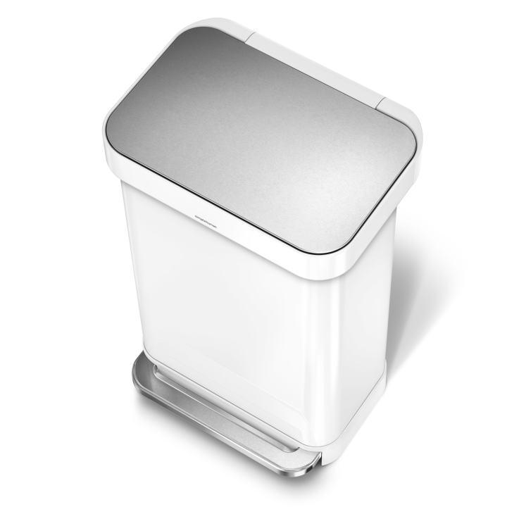 simplehuman ( レクタンギュラーステップカン 45L ホワイト simplehuman ( レクタンギュラーステップカン 45L ホワイト