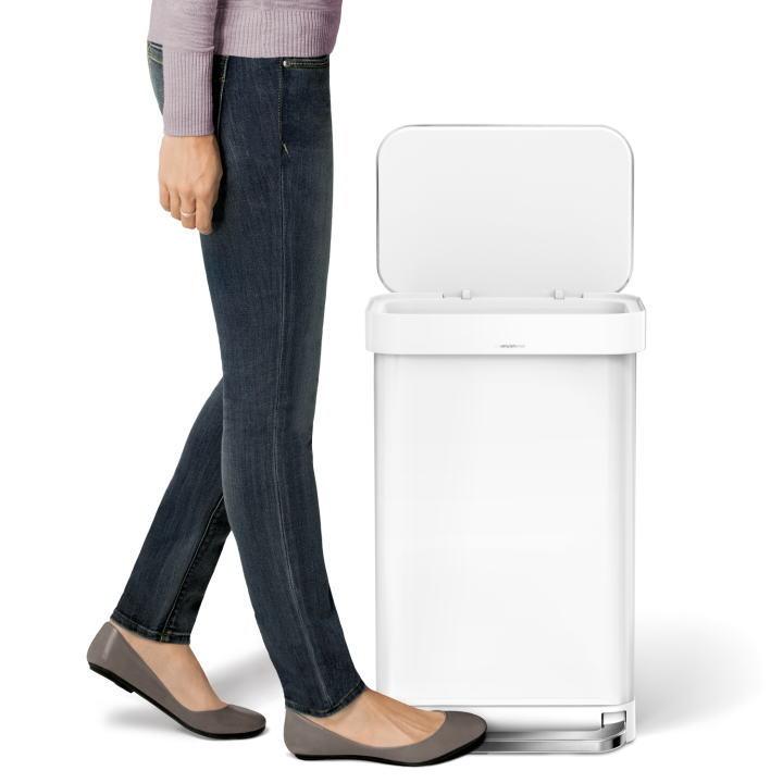 simplehuman ( レクタンギュラーステップカン 45L ホワイト simplehuman ( レクタンギュラーステップカン 45L ホワイト