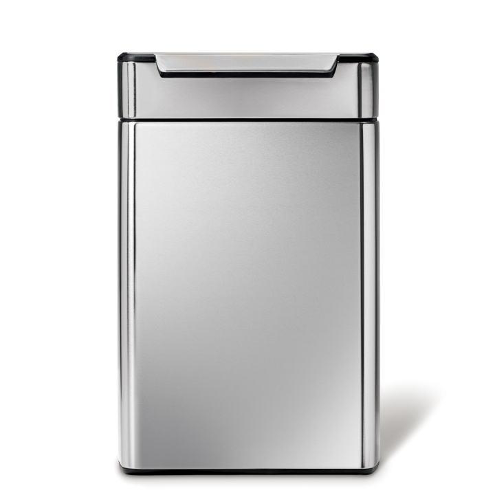 美品 Simple Human シンプルヒューマン48L タッチバーカン ゴミ箱 分別タッチバーカン 48L シルバー simplehuman（シンプル