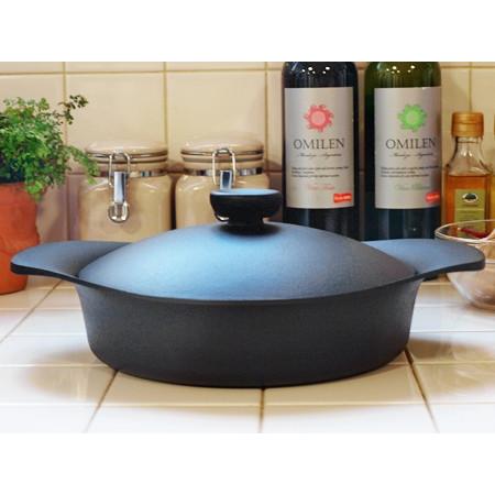 柳宗理 在庫限り 南部鉄器 鉄鍋浅型（鉄器蓋・ハンドル付）22cm IH対応
