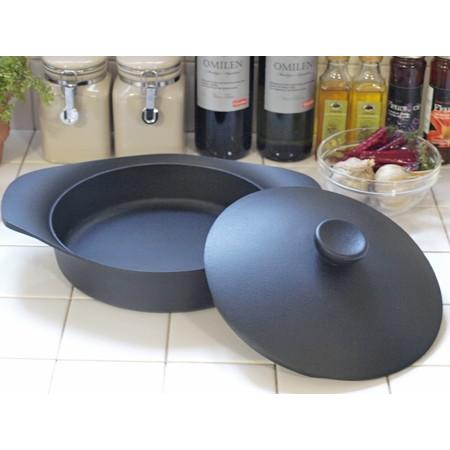 柳宗理 在庫限り 南部鉄器 鉄鍋浅型（鉄器蓋・ハンドル付）22cm IH対応