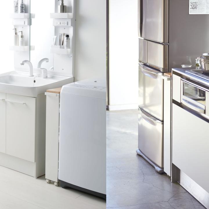 山崎実業 ( ハンドル付き スリムワゴン タワー ホワイト tower タワー