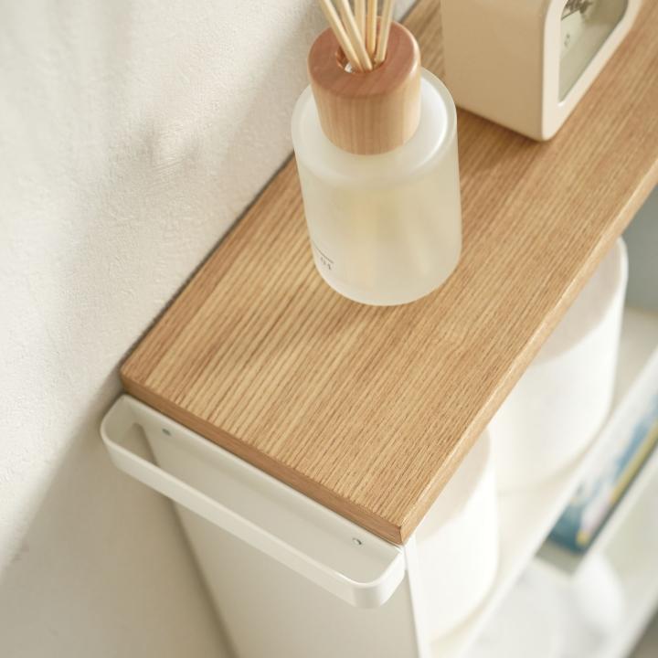 山崎実業 ( ハンドル付き スリムトイレラック タワー ホワイト tower