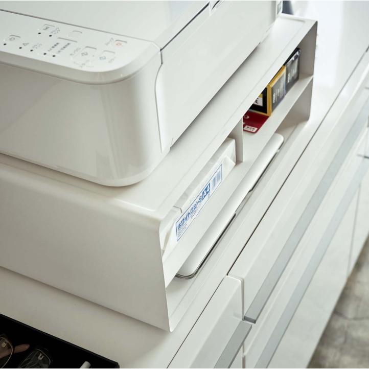 towerツーウェイプリンター収納ラックホワイトキャスター付き山崎実業 山崎実業(yamazaki) tower【ツーウェイプリンター収納ラック