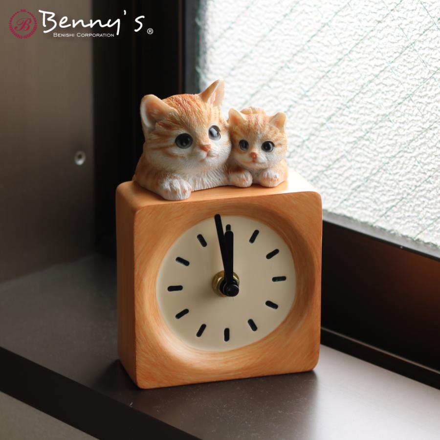 10%OFFクーポン)( ベニーズキャット 置時計 ) 紅石 インテリア 10%OFFクーポン)( ベニーズキャット 置時計 ) 紅石 インテリア