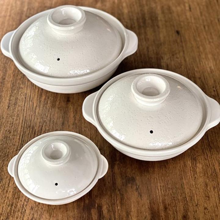 長谷園　伊賀土鍋　飴釉　京型　白　持ち手付き　伊賀土楽鍋 長谷園 伊賀土鍋 飴釉 京型 白 持ち手付き 伊賀土楽鍋 - メルカリ