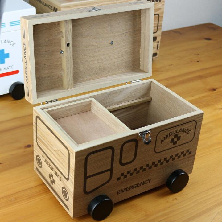 訳あり/アウトレット( キュアメイト 救急箱 ナチュラル ミニ ) 救急車